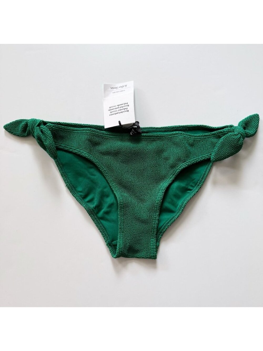 & Other Stories green textured side-tie bikini bottom size 2 NWT